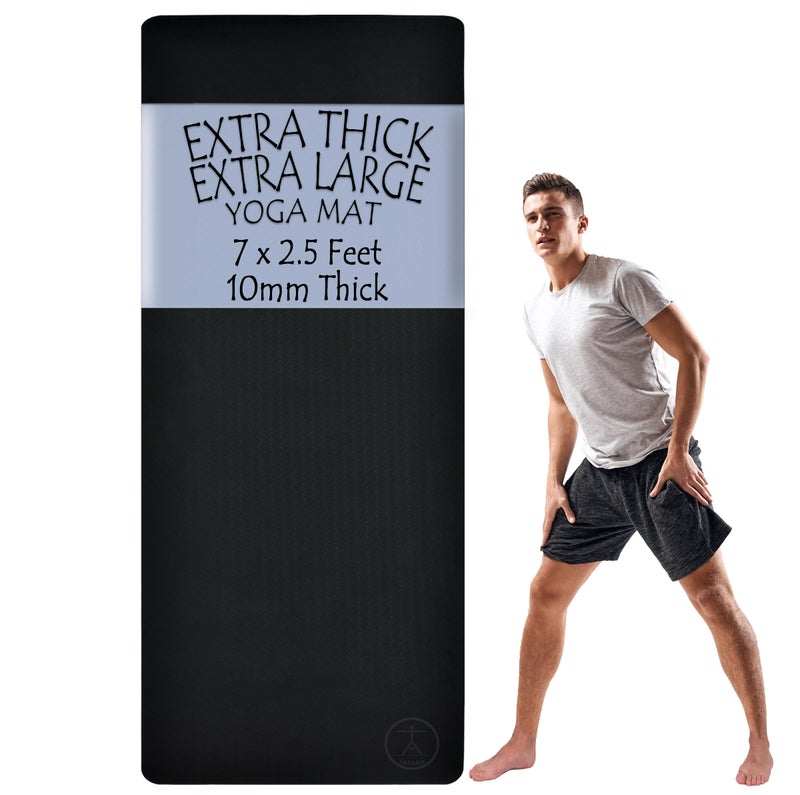 Tatago Extra Thick Yoga Mat XL 10mm, Extra Large Yoga Mat Extra Wide and Long for Superior Joint Cushioning, Large Exercise Mat for Home Workout, Strap Included. - Image 1