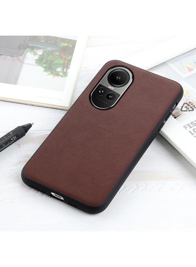 S-TOP Case For OPPO Reno10 Global / 10 Pro Global Lambskin Texture Genuine Leather Phone Case - Image 3