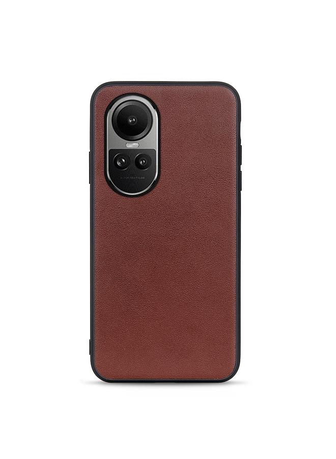 S-TOP Case For OPPO Reno10 Global / 10 Pro Global Lambskin Texture Genuine Leather Phone Case - Image 1