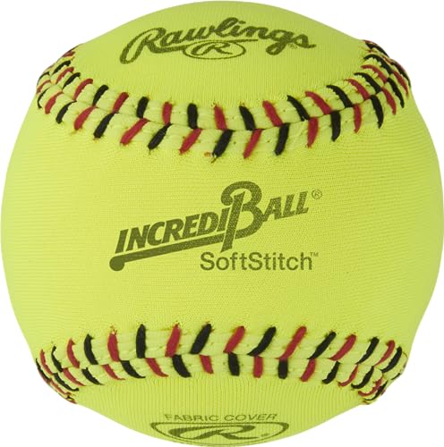 Rawlings راولينغز | كرات إنكريدي-بول الصفراء الناعمة | خيارات 11" و 12" | خيارات غلاف قماشية و جلد صناعي | 12 كرة - Image 5
