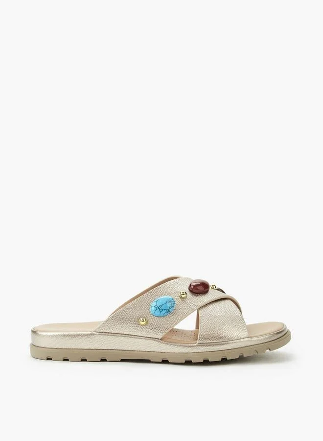 Women Embellished Slip-On Sandals