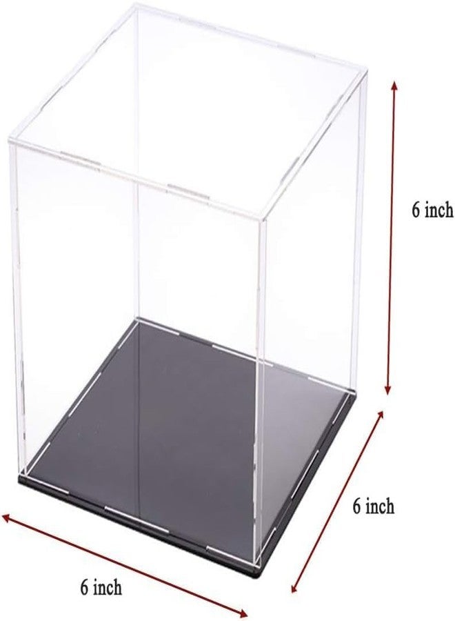 SANTALON Acrylic Display Case for Collectibles | Dustproof Transparent Showcase Box for Action Figures, Miniatures & Models | Countertop Cube with Protective Film ((6x6x6 inch; 15x15x15cm)) - Image 5