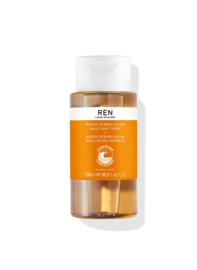 REN CLEAN SKINCARE - READY STEADY GLOW DAILY AHA TONIC  250ML - Image 1