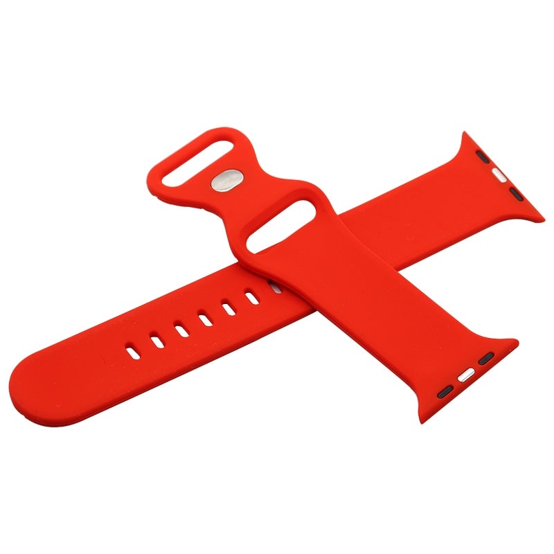 إيروريكس سوار ساعة منسوج الملمس لساعة Apple Watch Ultra 49 مم وWatch Ultra 2 49 مم / Series 9 و8 و7 45 مم / Se 3 وSe 2 و6 وSe و5 و4 44 مم / 3 و2 و1 42 مم (أحمر) - Image 3