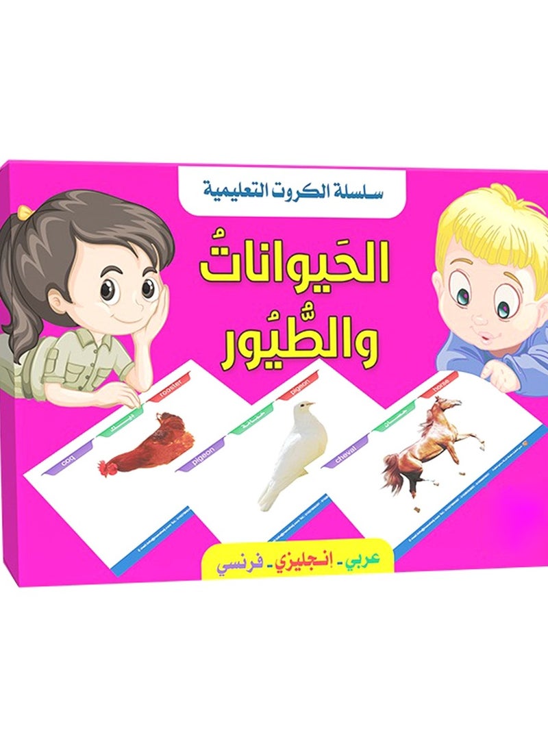 سلسلة الكروت التعليمية الطيور والحيوانات - Image 1