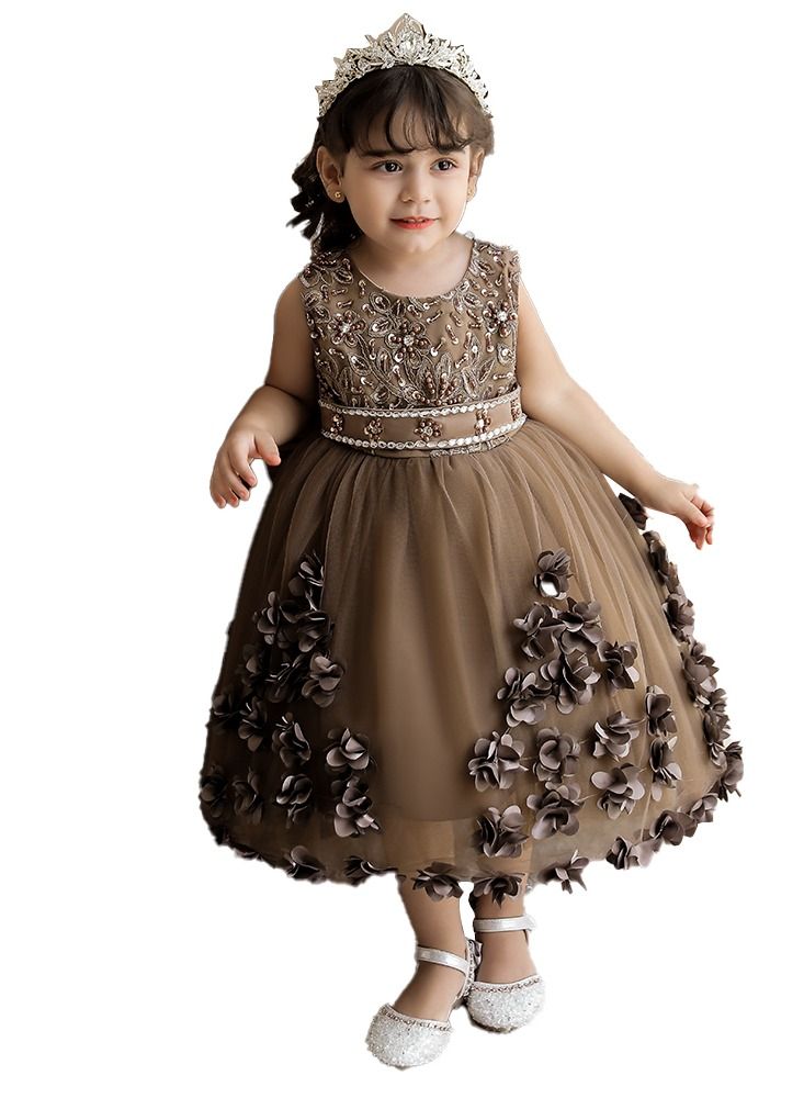 Loquat Princess Flower Sleeveless Maxi Dress  - Image 1