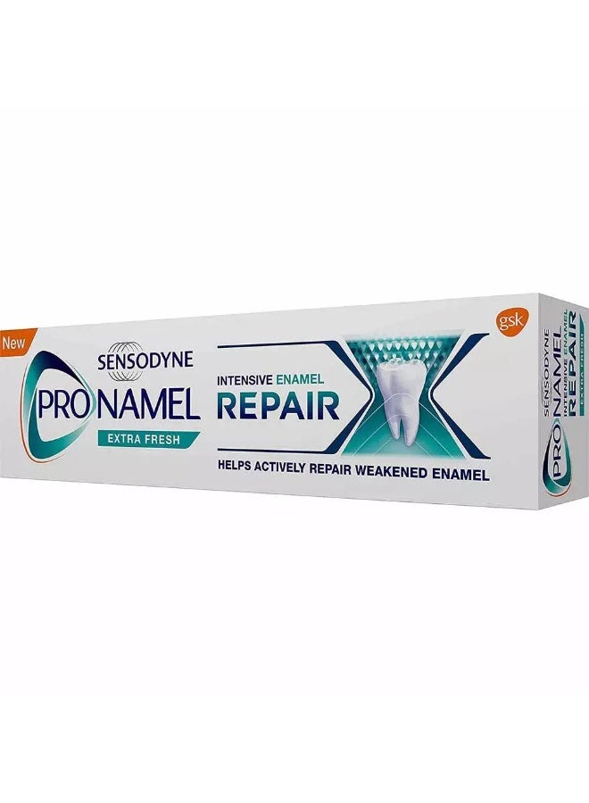 SENSODYNE PRONAMEL معجون أسنان سينسوداين برونامل يساعد في إصلاح المينا الضعيفة بسبب الأحماض، إصلاح مكثف للمينا، انتعاش إضافي، 75 مل - Image 5
