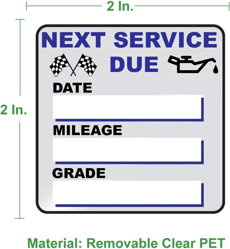 JINCH Oil Change Reminder Stickers - 300 Pcs - Image 2