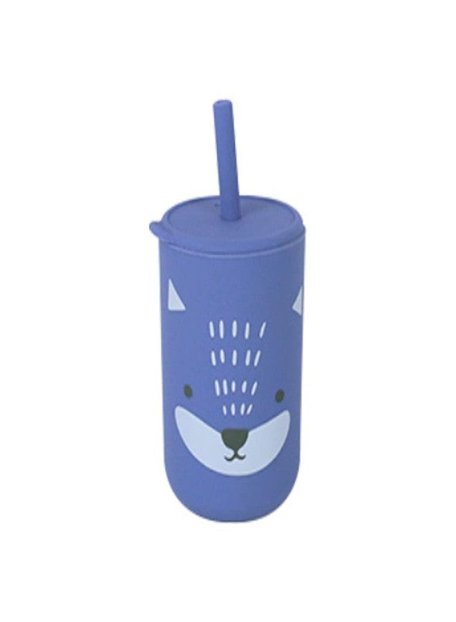 GUCHIGU Mini Cup + Straw Training System - 100% Silicone Training Cup for Infants + Toddlers | Reusable Portable Baby Sippy Drinking Cup for Kids | BPA Free | Cute Penguin Shape (SU2111H, Blue) - Image 1
