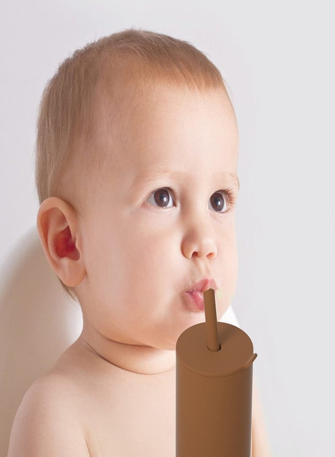 GUCHIGU Mini Cup + Straw Training System - 100% Silicone Training Cup for Infants + Toddlers | Reusable Portable Baby Sippy Drinking Cup for Kids | BPA Free | Cute Penguin Shape (SU2111H, Blue) - Image 2