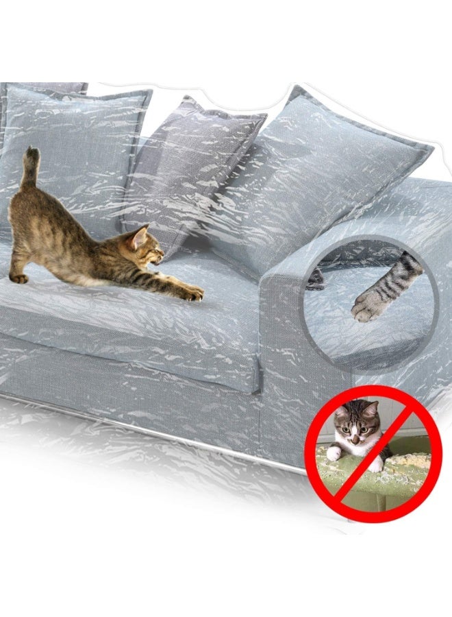 Clear Thicker Couch Cover for Pets, Heavy Duty Cat Scratch Sofa Cover for Protection Against Cat Dog Clawing, Waterproof Plastic Shield Covers for Couch, Sofa Slipover for Storage and Moving - Image 3