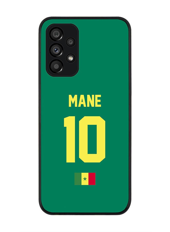 Stylizedd Rugged Black edge case for Samsung Galaxy A23 (LTE/4G) Slim fit Soft Case Flexible Rubber Edges Anti Drop TPU Gel Thin Cover - Football Team - Senegal Player Name - Mane - Image 1