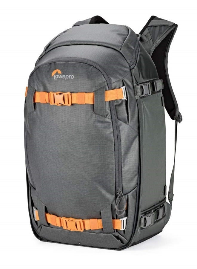 Lowepro Whistler 450 AW II, 4-Season Camera Backpack with Recycled Fabrics, All Weather Cover, Camera Bag for Professional Use, Fits 15” Laptop, Insert Pads, Pro Mirrorless or DSLR Camera Case, Grey - Image 1