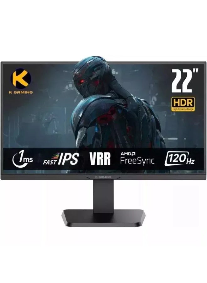 كي قيمنق شاشة ألعاب KGaming NEO مقاس 22 بوصة، دقة FHD، لوحة Fast IPS، معدل تحديث 120 هرتز، زمن استجابة 1 مللي ثانية MPRT، دقة 1920x1080، HDR Ready، AMD FreeSync، HDMI 2.1، DisplayPort 1.4، تغطية 99% sRGB، دعم VESA مقاس 75x75 مم - Image 1