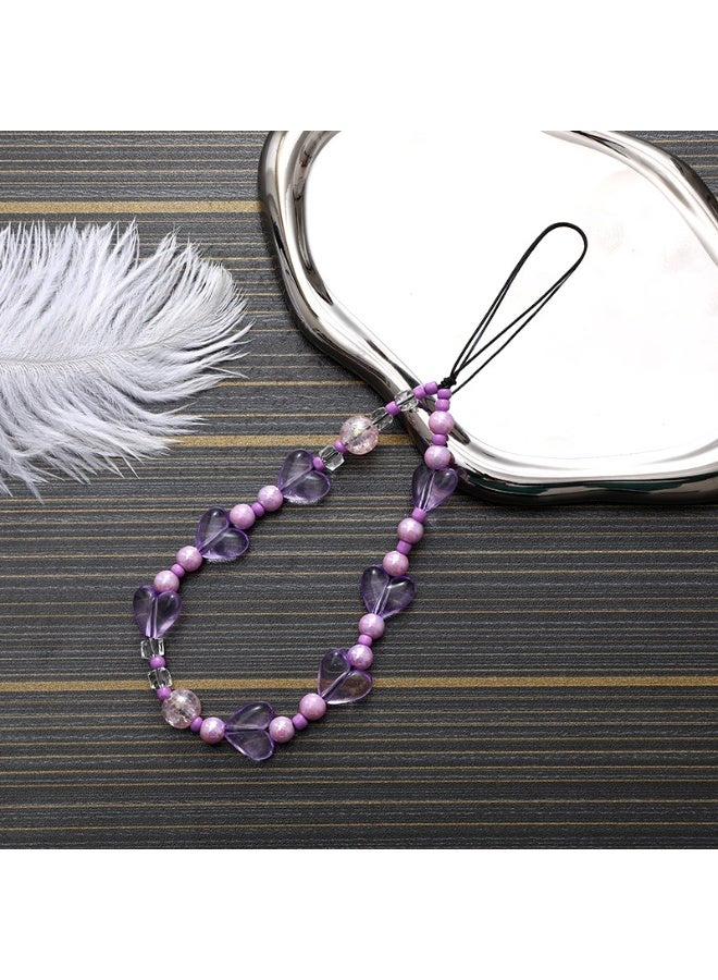 NIBEMINENT Phone Charm/ Chain Strap for Women Girls, Love Cell Phone Case Lanyard Wrist Strap - Image 1