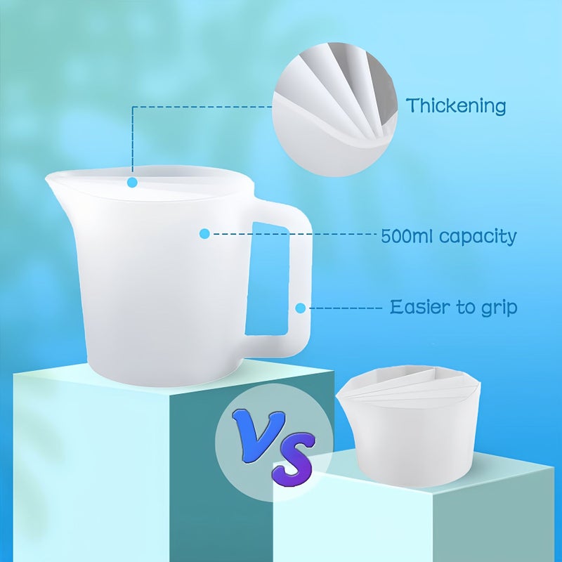 1pc 500ml Split Resin Cup with Handle Thicken Easy Clean for Paint Pouring - Image 2