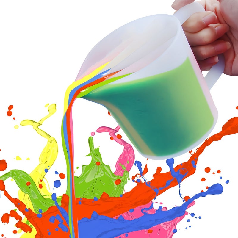 1pc 500ml Split Resin Cup with Handle Thicken Easy Clean for Paint Pouring - Image 1