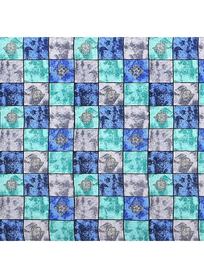 Urban Magic Urban Magic Blue Double Printed Flat Bedsheets  - Image 5