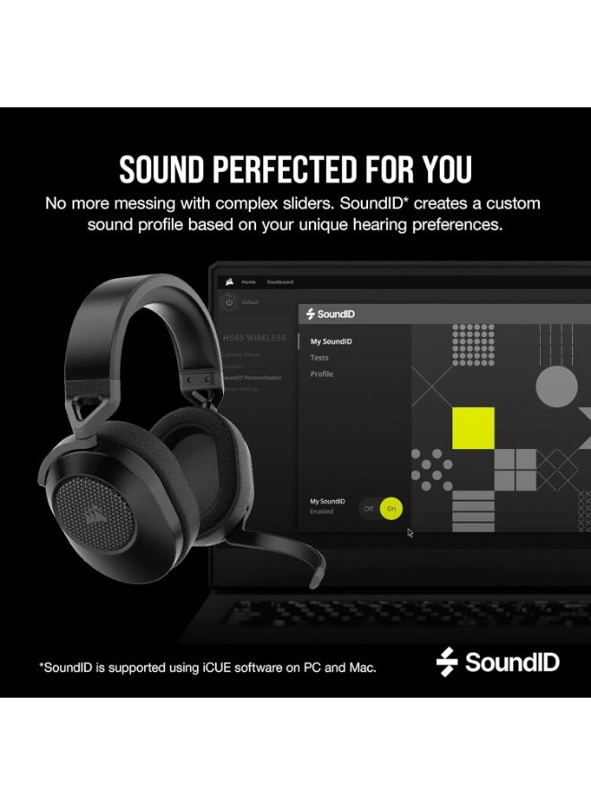 كورسير سماعة الألعاب اللاسلكية CORSAIR HS65 CARBON CA-9011285-AP2 لجهاز الكمبيوتر/PS5/PS4 - Image 3