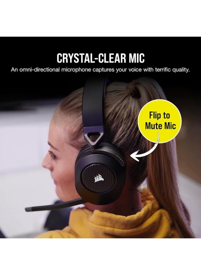كورسير سماعة الألعاب اللاسلكية CORSAIR HS65 CARBON CA-9011285-AP2 لجهاز الكمبيوتر/PS5/PS4 - Image 5