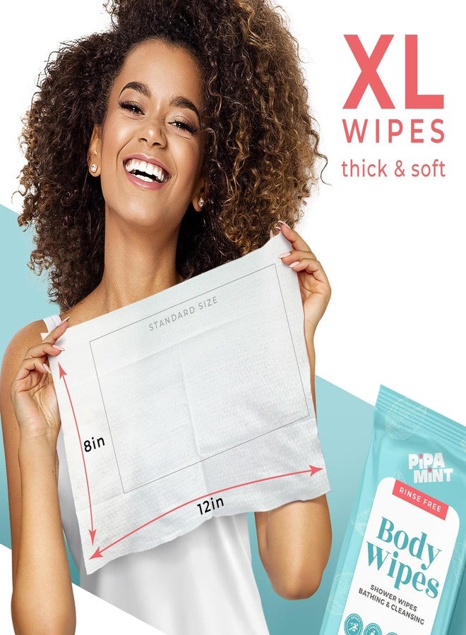 PIPA MINT Body Wipes XL Shower Wipes Body Wipe for Adults Bathing, Traveling, Camping, Gym, Car, Elderly, Bedridden - Disposable Washcloths for Adults No Rinse 1 Box, 5 Pack (50 ct) - Image 5