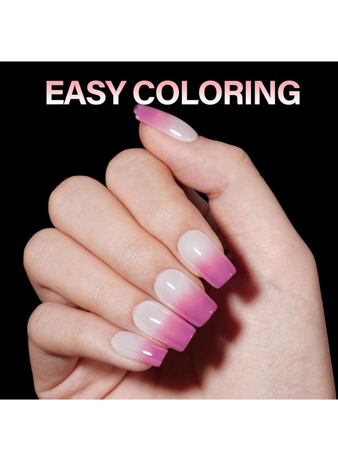 Fameza 100 Pcs Short Square Nail Tips Soft Gel Full Cover Clear Gelly Nail Tips Half Matte Acrylic Nail Tips Pre-Filed Fake Press On Nail Tips For Extension (Clear) - Image 4
