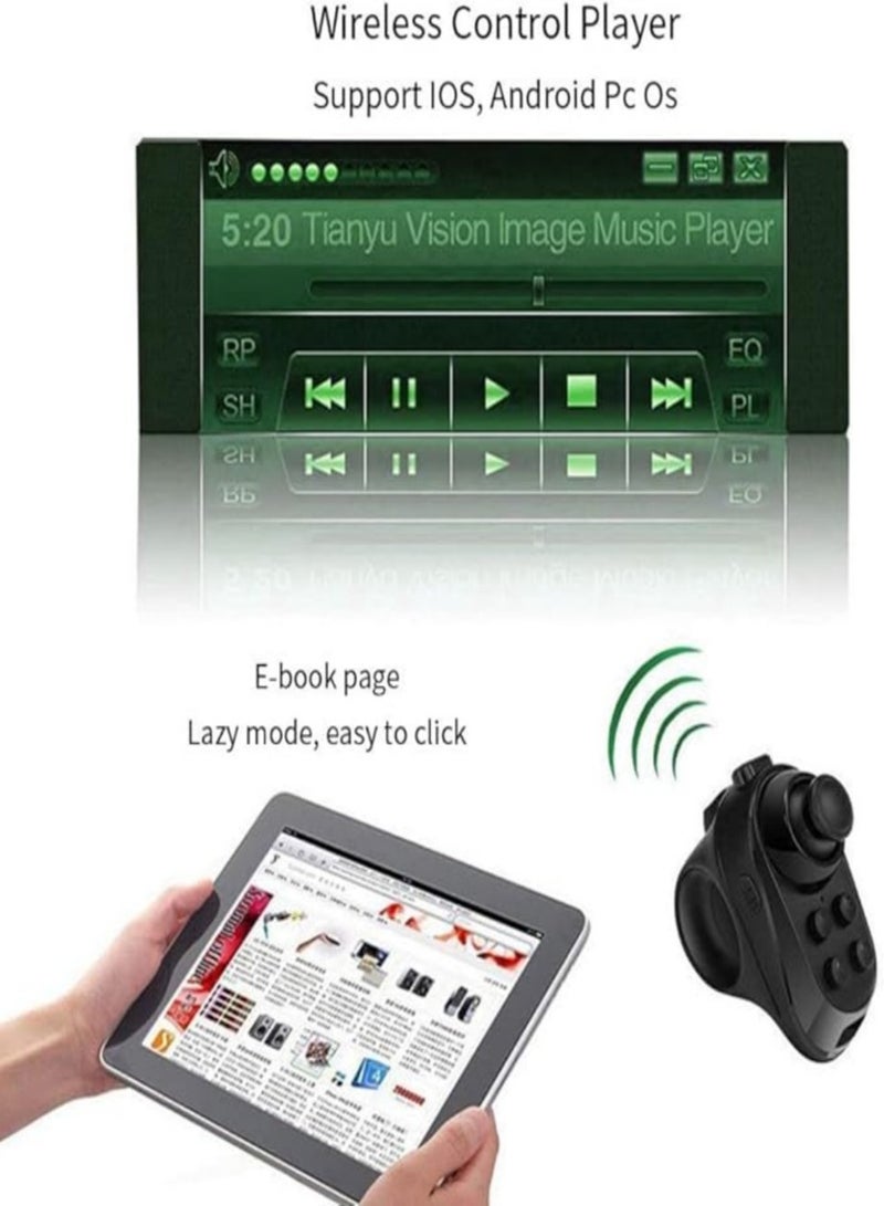 Bluetooth VR Controller Wireless Gamepad Joystick Game Remote Control Ring Gamepad for Mobile Video Games Black  - Image 2