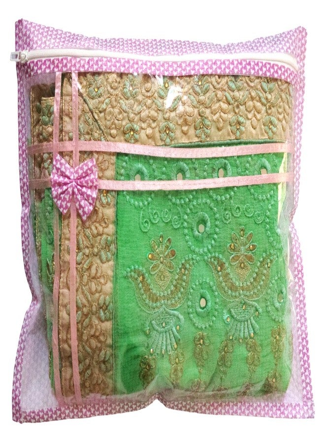 Kitchwish Non-Woven Single Saree Covers with Transparent Window and Durable Zipper Closure, Cloth Storage Bag, Printed Saree Cover - Image 5