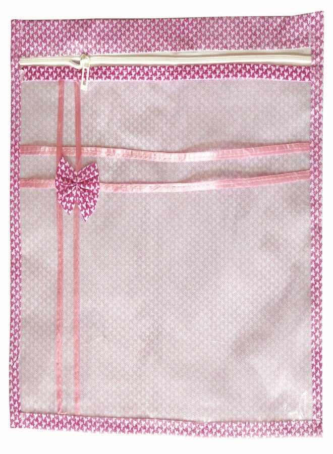 Kitchwish Non-Woven Single Saree Covers with Transparent Window and Durable Zipper Closure, Cloth Storage Bag, Printed Saree Cover - Image 4