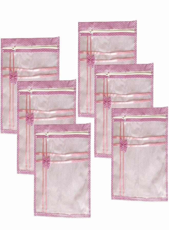Kitchwish Non-Woven Single Saree Covers with Transparent Window and Durable Zipper Closure, Cloth Storage Bag, Printed Saree Cover - Image 1