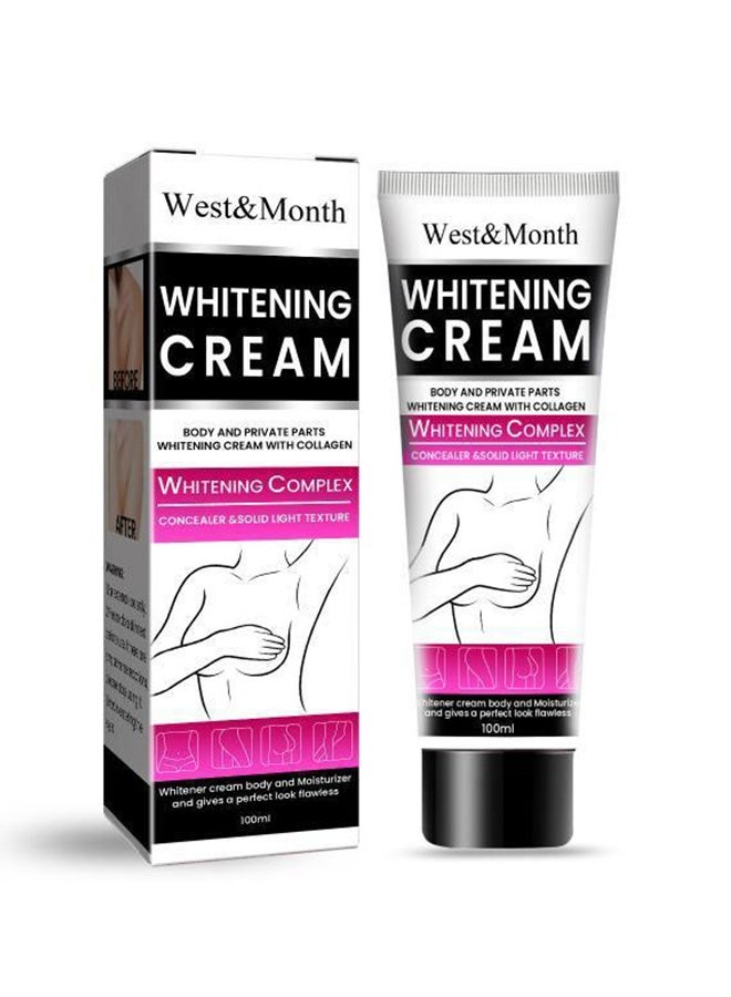 Whitening Cream, For Body, Intimate Areas, Underarms, Armpit, Knees, Legs, Elbows And Inner Thigh, Dark Spot Corrector Skin Lightening Cream 100ml