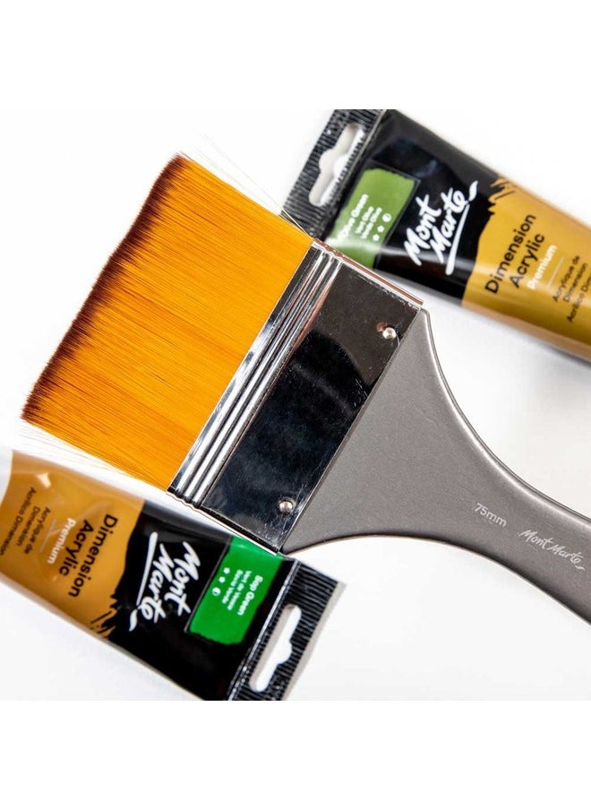 Montmarte MM Artist Brush Taklon Flat Wide 75mm  - Image 2