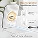 FUNTOUCH Rechargeable Travel Makeup Mirror with Lights, Light up Portable Vanity Mirror with 80 LEDs,2000mAh Battery,Brightness Adjustable,3 Lighting, Dimming Compact Mirror - Image 3