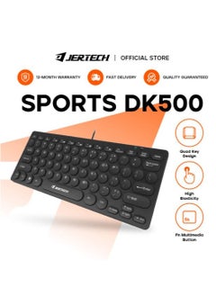 Mini Wired Keyboard DK500 , 78 keys , multimedia multi-function buttons , chocolate keycap ,ultra-thin shape of the keyboard , lightweight - black - pzsku/Z12C4D5249C49801819B6Z/45/_/1736265734/28e4907a-a608-4dd3-b5a9-a6f485cfc5e9