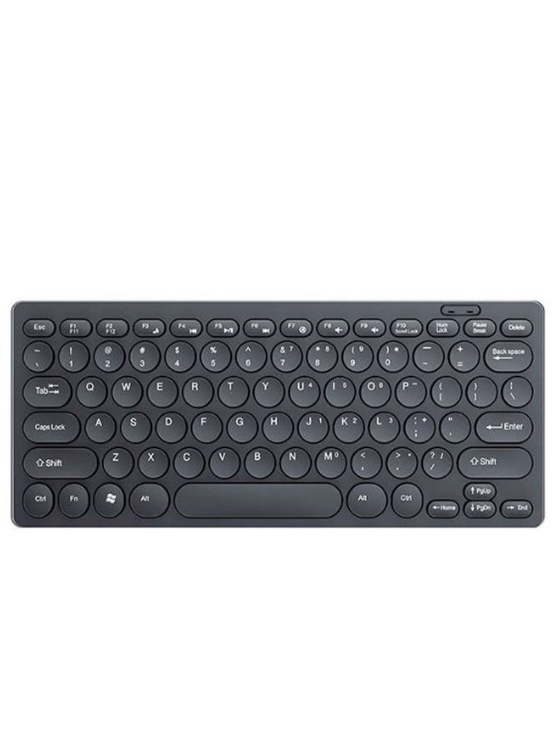 JERTECH Mini Wired Keyboard DK500 , 78 keys , multimedia multi-function buttons , chocolate keycap ,ultra-thin shape of the keyboard , lightweight - black - Image 1