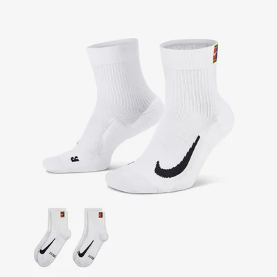 Nike Multiplier Max Tennis Ankle Socks (2 Pairs)