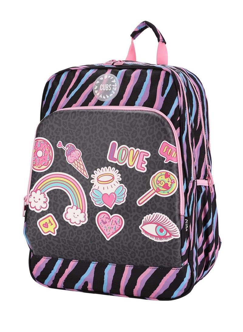 CUBS Printed Waterproof Kids 38L Hardtop Backpack with zip closure Ideal for 6-12 years age group, Compatible with 15" Laptop - Image 2