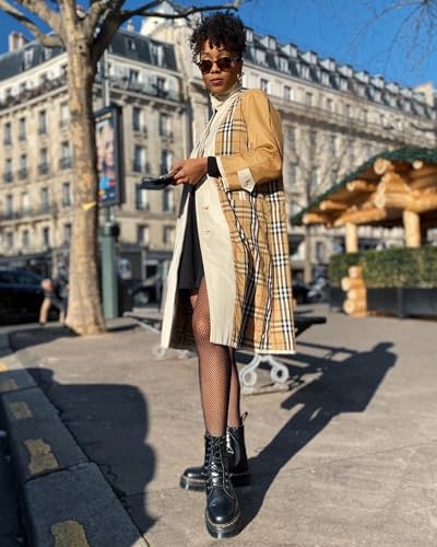 Dr Martens أحذية دكتور مارتنز للرجال جادون-و القتالية، أسود لامع، 7 نساء 6 رجال أمريكي - Image 3