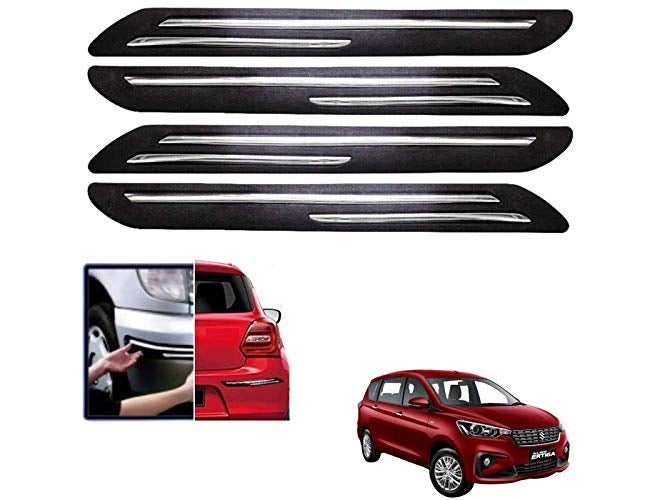 CABIX PVC Car Bumper Corner Protector Guard Double Chrome Line (Set of 4 Pcs) for Maruti Ertiga New - Image 1