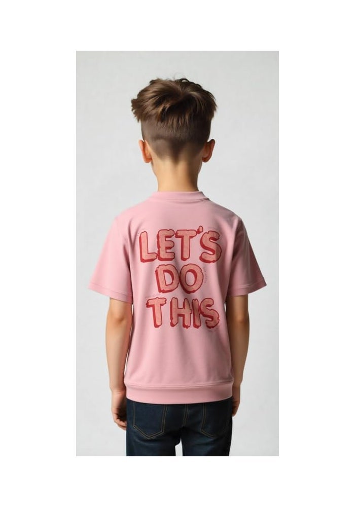 CHARCHIT Boys Cotton Half Sleeves Solid Pattern Casual Shirt - Pink - Image 3