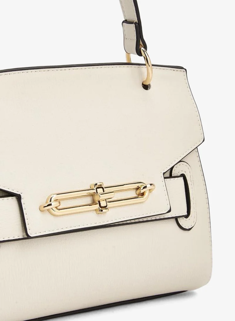 Paprika IVORY Textured Satchel Bag With Top Handle for Women | Best Price UAE