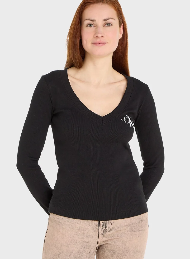 Calvin Klein Jeans Logo Knitted Sweatshirt