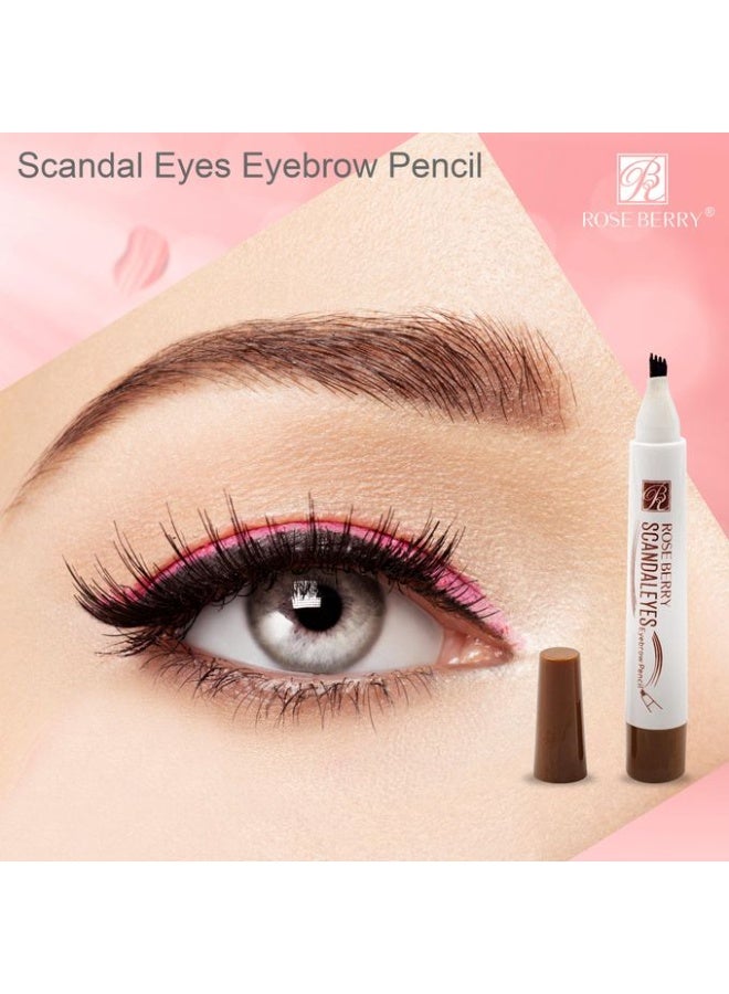 Rose Berry "Scandal Eyes" Eyebrow Pencil - Defining & Long-Lasting Hold (2ml) - Image 2