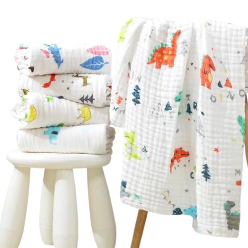 TEDDYIFY Muslin Bath Towel for Babies – Ultra Soft & Super Absorbent Cotton Towel for Newborns, Kids, Boys & Girls – Exceptional Moisture Absorption, White, 50 x 100 cm (1) - Image 1