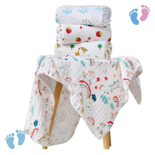 TEDDYIFY Muslin Bath Towel for Babies – Ultra Soft & Super Absorbent Cotton Towel for Newborns, Kids, Boys & Girls – Exceptional Moisture Absorption, White, 50 x 100 cm (1) - Image 2