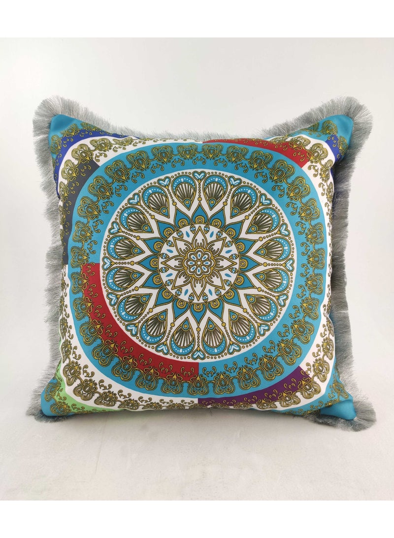 Ramsha Multi Color Polyester Cushion with Filler Cushion for Floor,throw cushion,sofa cushion Bed, Couch - CS-063 (45x45cm) - Image 1