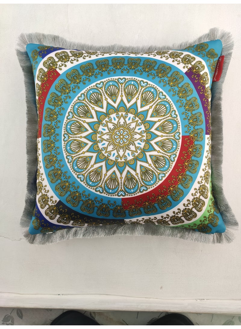 Ramsha Multi Color Polyester Cushion with Filler Cushion for Floor,throw cushion,sofa cushion Bed, Couch - CS-063 (45x45cm) - Image 4