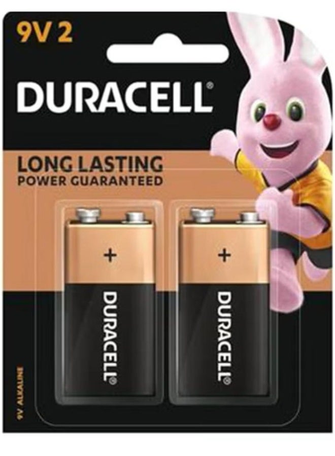 Duracell 2 Pcs Duracell Original Power Type  9V 2 Long Lasting Batteries