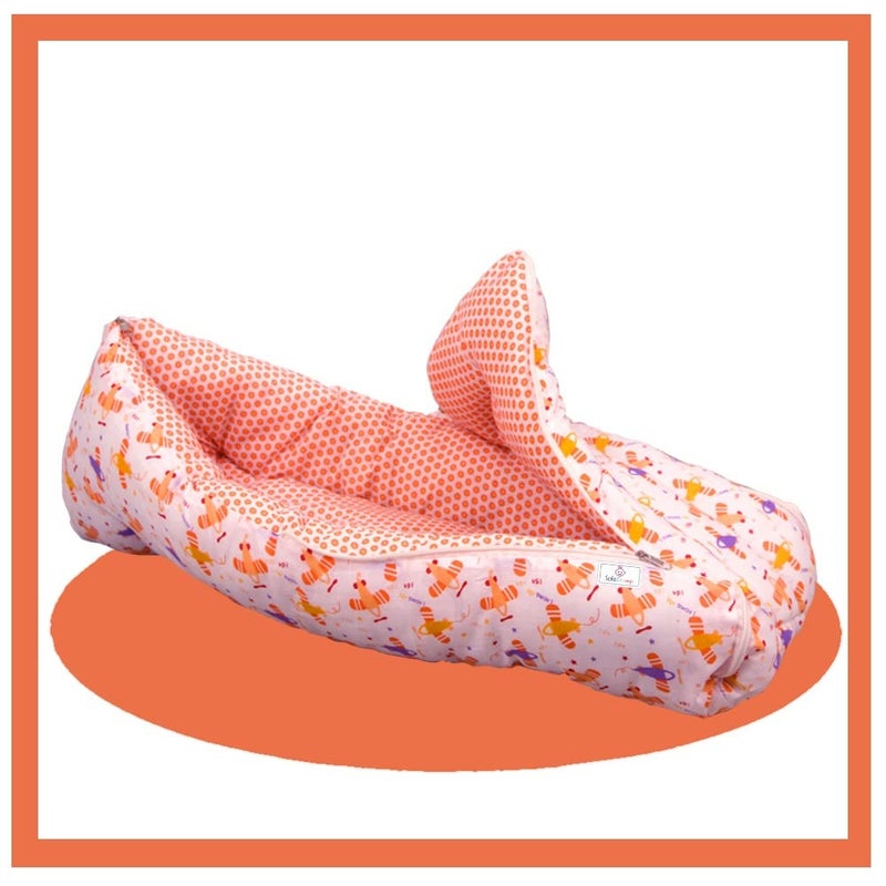 SafeChamp Lite Air Baby Sleeping Bag Cum Carry Bag (Orange) - Image 1