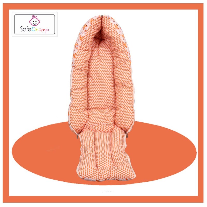 SafeChamp Lite Air Baby Sleeping Bag Cum Carry Bag (Orange) - Image 3